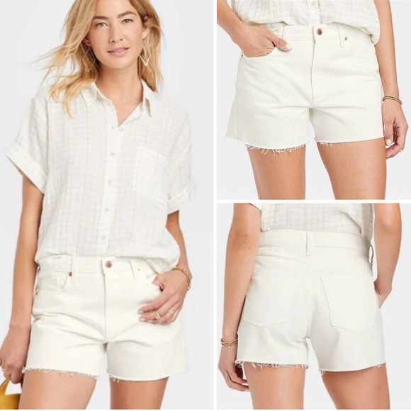 Universal Thread Pants - NWT! Universal Thread Womens Boyfriend Shorts Denim Raw Hem